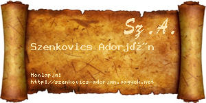 Szenkovics Adorján névjegykártya